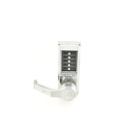Simplex Kaba Left Hand Mechanical Pushbutton Exit Trim Lever Lock; Combination Only Satin Chrome Finish LLP101026D